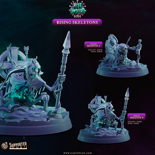 Rising skeleton set - skeleton,