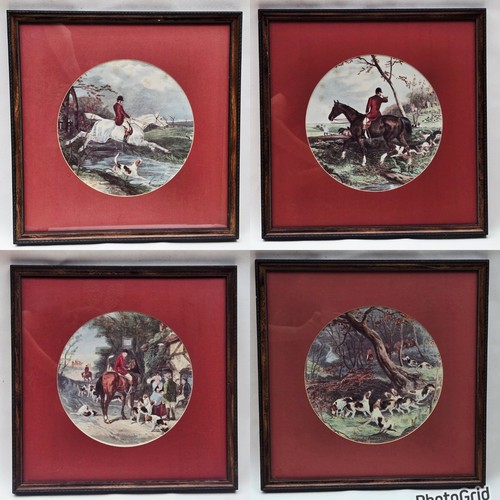 English fox hunt scene framed - english,