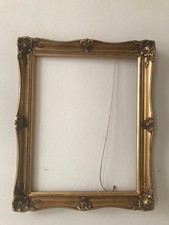 Vintage Wood Ornate Swept Gold