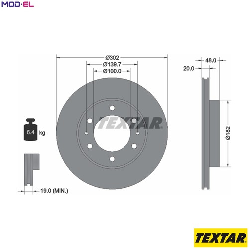 Brake disc 92080400 - 2x,