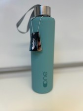 Glass water bottle with silicone case