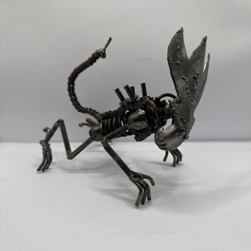 Scrap metal alien figurine - scrap,