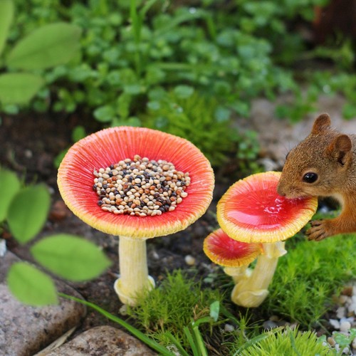 Ground stake bird feeder decor - bird,