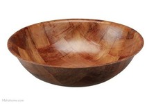 Round Woven Wooden Bowls