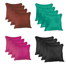 Plain Faux Silk Cushion Covers
