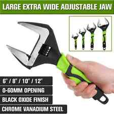Extra Wide Jaw Adjustable Wrench Spanner 6" 8" 10" 12" Heavy Duty 0-60MM Opening