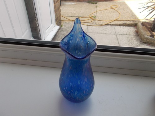 Art nouveau tulip shaped blue - shaped,