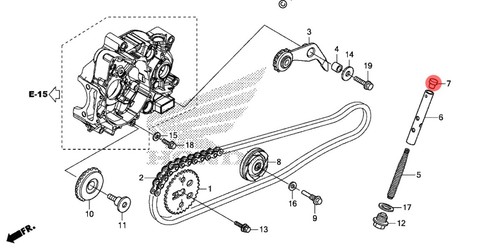 Cam chain tensioner button - cam,
