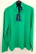 POLO GOLF RALPH LAUREN MEN’S MASTERS GREEN 1/4 ZIP MID LAYER GOLF TOP LARGE