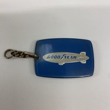 Goodyear Blimp plastic keyring keyfob, 70s era, used 