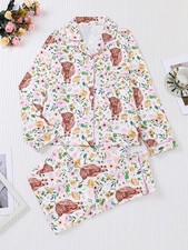 Ladies highland cow - pyjamas,