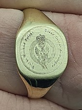 Cartier 9ct Gold Masonic Signet Ring – Grand Orient of Poland 21mm 3.5g U Size