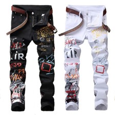 Fashion Men's Black Graffiti