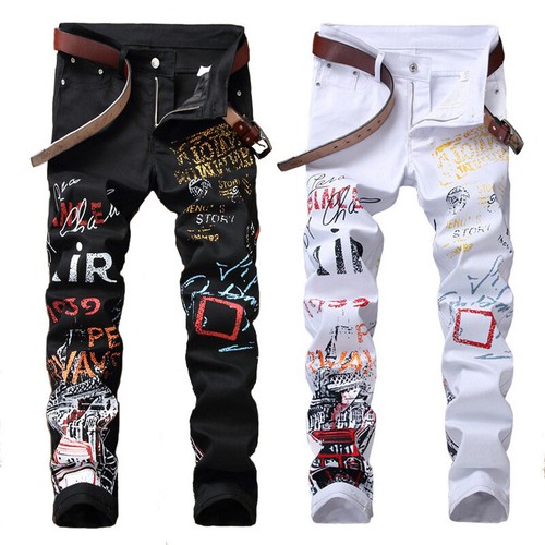 Fashion men black graffiti - black,