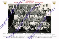 WALES 1956 RUGBY TEAM PHOTOGRAPH (v Scotland) 