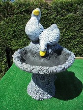 Duck bird bath concrete garden