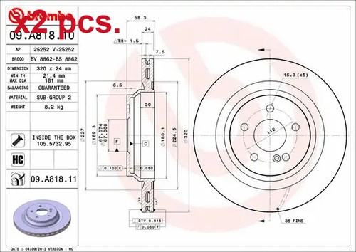 Pcs rear brake disc rotos - rear,