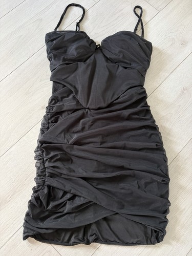 Polly black ruched - black,