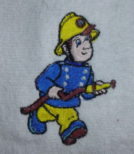 Fireman Sam Embroidered White
