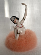 Fasold & Stauch Half Figure Puppette Down Swan Flapper Vanity Powder Puff