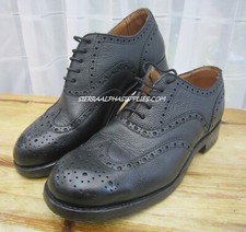 UK BRITISH ARMY SURPLUS ISSUE G1 MENS BLACK LEATHER HIGHLAND BROGUES,UNIFORM