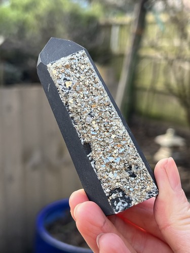 Shungite crystal wand - crystal, point