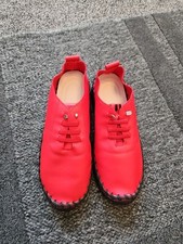 Size 8 Ladies PU Leather Soft Orthopaedic Shoes. Bnwob. OY. Red