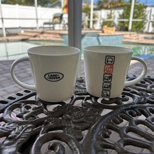 2 Land Rover Logo White Coffee