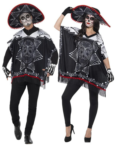 Day the dead deluxe poncho - day,