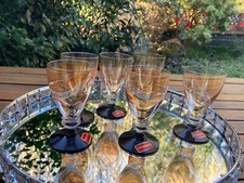 6 x Vintage Hand Blown Glass