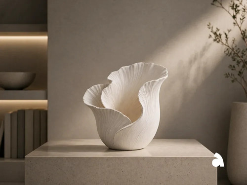 Soft curl sculpture - sculpture, modern