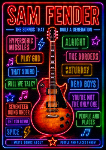 Neon sam fender music concert - sam,