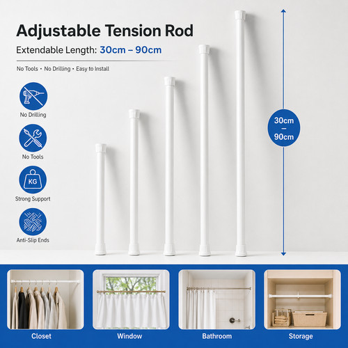 Telescopic net voile tension - telescopic,