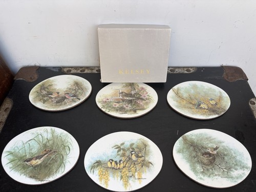Vintage kelsey coasters - coasters, birds