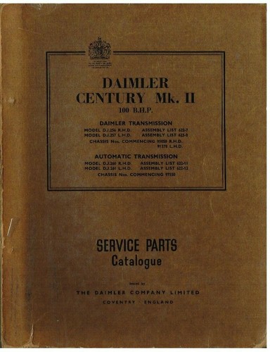 Daimler century mk2 - daimler, (100hp)