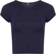Womens Cap Sleeve Crop Top