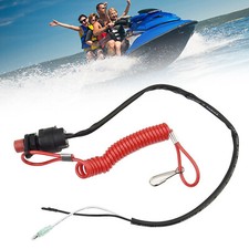 Outboard Boat Engine Motor Emergency Cut Off Kill Stop Switch & Tether Lanyard #