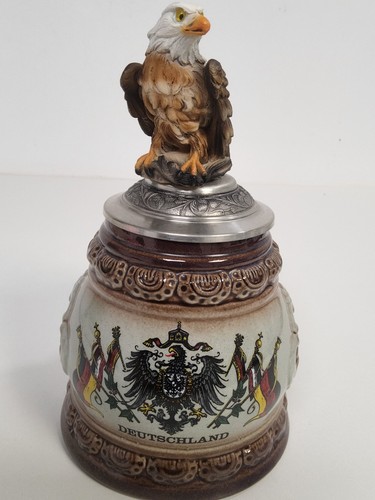 German lidded beer stein - german,