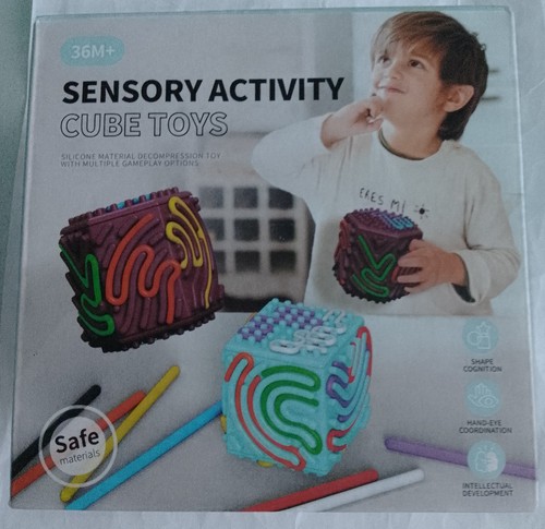 Sensory activity cube toy - cube, for