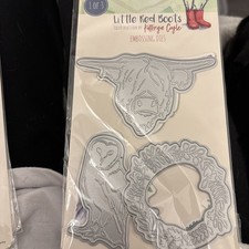 Little red boots 3 sets of embossing dies sets new