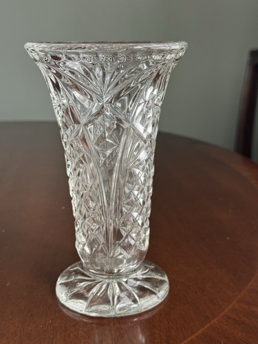 Vintage clear glass footed - clear,