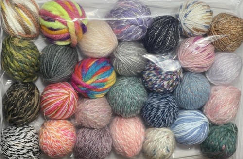 Small yarn balls mixed - yarn,