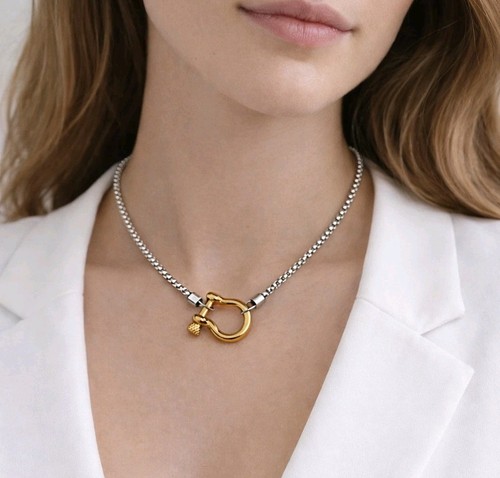 Equestrian shackle necklace - shackle,