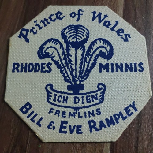 Prince wales beer mat - of,