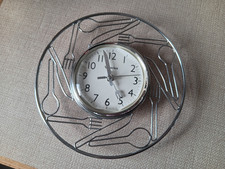 Vintage Westclox  Cutlery Wall Clock  Cafe Kitchen Battery 1 x AA