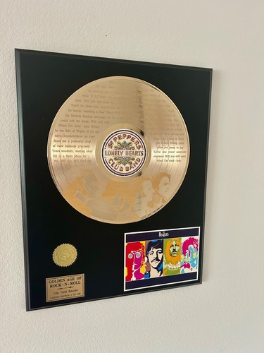 Beatles gold record when - gold, record-