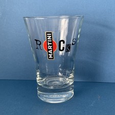 Martini Rocks Tumbler 12.5cm High. Branded To Base. Clear Glass.