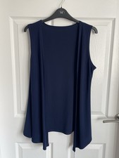 Ladies Navy Blue Open Front
