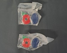 POPY PIN,Badge x2 Rugby Rare