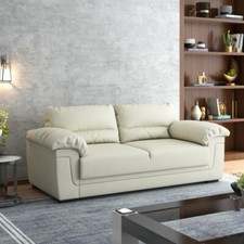 2 & 3 Seater Faux Leather Sofa Couch Settee Padded Settee Armchair Furniture,UK